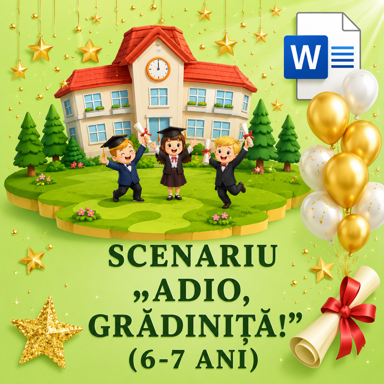 Scenariu serbare „Adio, grădiniță !” (6-7 ani), cod.PE0020ES