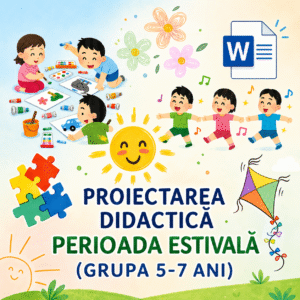 Proiectarea activităților estivale pentru grupa de 5-7 ani, VARA cod.PD0101VI